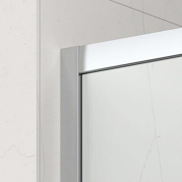 SWISS AQUA TECHNOLOGIES - Swiss Aqua Technologies TEX BB ensemble porte coulissante/paroi 120x100 anticalcaire avec profilés chrome brillant (TEXDBB120S100-SET) - large
