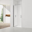 SWISS AQUA TECHNOLOGIES - Fusion ensemble porte pivotante /paroi 100x100cm anticalcaire avec profilés chrome brillant (SATFUD100S100-SET) - vignette
