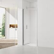SWISS AQUA TECHNOLOGIES - Fusion ensemble porte pivotante /paroi 100x100cm anticalcaire avec profilés chrome brillant (SATFUD100S100-SET) - vignette