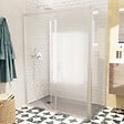 SWISS AQUA TECHNOLOGIES - Swiss Aqua Technologies TEX BB ensemble porte coulissante/paroi 140x100cm anticalcaire avec profilés chrome brillant (TEXDBB140S100-SET) - vignette