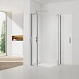 SWISS AQUA TECHNOLOGIES - Swiss Aqua Technologies Fusion Portes de douche acces en angle pivotantes 100x100cm anticalcaire avec profilés chrome brillant (SATFUDP100100-SET) - vignette