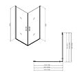 SWISS AQUA TECHNOLOGIES - Swiss Aqua Technologies Fusion Portes de douche acces en angle pivotantes 80x80cm anticalcaire avec profilés noir mat (SATFUD8080C-SET) - vignette