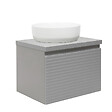 NATUREL - Meuble de salle de bain sous lavabo Naturel Savona 58x43x44,8 cm gris mat (SAVONA60GMD) - vignette