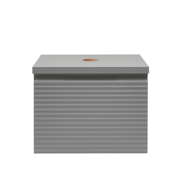 NATUREL - Meuble de salle de bain sous lavabo Naturel Savona 58x43x44,8 cm gris mat (SAVONA60GMD) - large