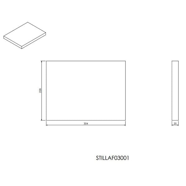NATUREL - Plan Naturel Stilla 30x2,5x23 cm blanc (STILLAF03001) - large