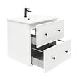 NATUREL - Naturel Meuble de salle de bain avec lavabo Naturel Forli 80x45x46 cm blanc (FORLI80BIU) - vignette