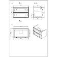 NATUREL - Naturel Meuble de salle de bain avec lavabo Naturel Forli 80x45x46 cm blanc (FORLI80BIU) - vignette