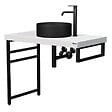 NATUREL - Console murale pour lavabo 45 x 14 cm en acier noir mat Naturel Dolce (KONZOLEH45CM) - vignette