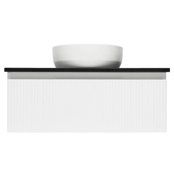SWISS AQUA TECHNOLOGIES - Swiss Aqua Technologies Meuble de salle de bain avec comptoir en granit SAT Evolution 98x30x44,8 cm blanc mat (SATEVO100WMZ) - large