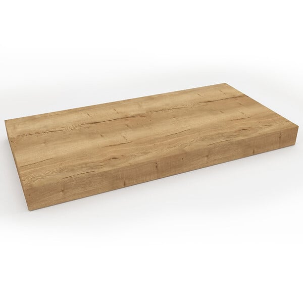 EGGER - Egger Set Naturel plan vasque 100x8x50 cm + support 39,5 cm + support porte serviette 45 cm, brun clair (DO10050DH-FIX2) - large