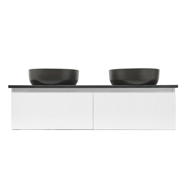 SWISS AQUA TECHNOLOGIES - Swiss Aqua Technologies Meuble de salle de bain avec comptoir en granit SAT Evolution 118x30x44,8 cm blanc mat (SATEVO120WMZ) - large
