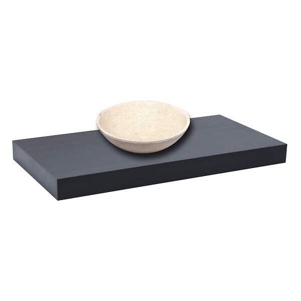 NATUREL - Plaque sous lavabo sans lavabo Naturel Dolce 90x8x50 cm noir mat DO9050BL - large