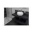 NATUREL - Plaque sous lavabo sans lavabo Naturel Dolce 90x8x50 cm noir mat DO9050BL - vignette