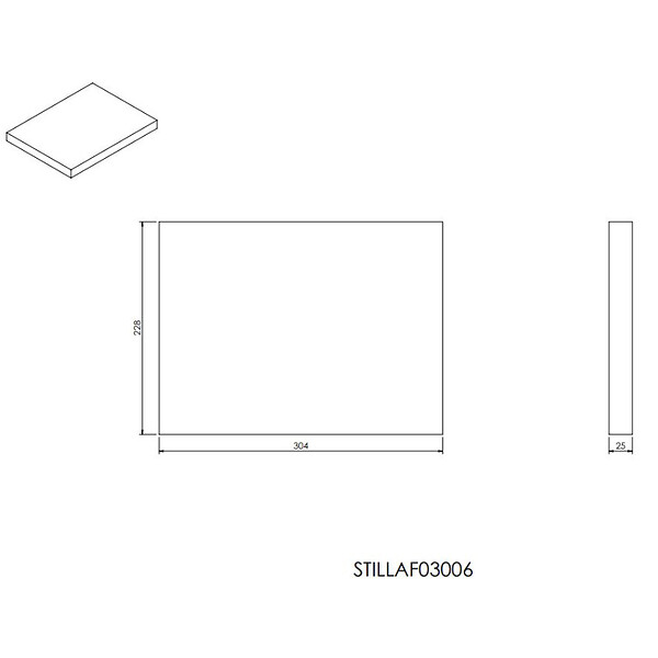 NATUREL - Naturel Plan Naturel Stilla 30x2,5x23 cm noir (STILLAF03006) - large
