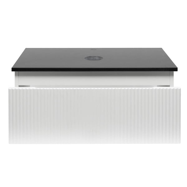 SWISS AQUA TECHNOLOGIES - Swiss Aqua Technologies Meuble de salle de bain avec comptoir en pierre artificielle SAT Evolution 98x30x44,8 cm blanc mat (SATEVO100WMTK) - large