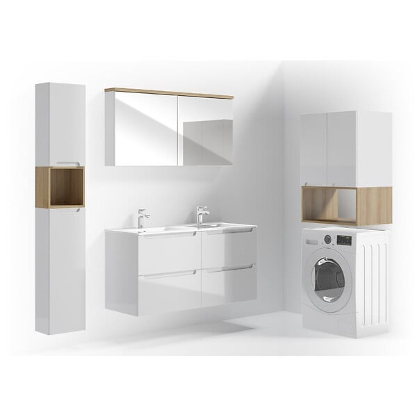 NATUREL - Naturel Meuble de salle de bain Naturel Stilla 30x60x22 cm blanc (STILLAA03002) - large