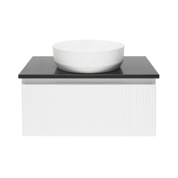 SWISS AQUA TECHNOLOGIES - Swiss Aqua Technologies Meuble de salle de bain avec comptoir en granit SAT Evolution 78x30x44,8 cm blanc mat (SATEVO80WMZ) - large