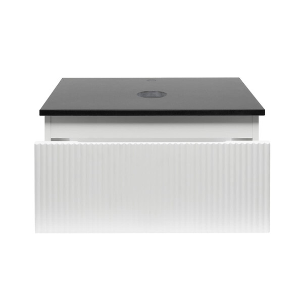 SWISS AQUA TECHNOLOGIES - Swiss Aqua Technologies Meuble de salle de bain avec comptoir en granit SAT Evolution 78x30x44,8 cm blanc mat (SATEVO80WMZ) - large