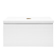NATUREL - Naturel SAVONA Meuble de salle de bain suspendu 98x43x44,8 cm, Blanc Brillant (SAVONA100BID) - vignette