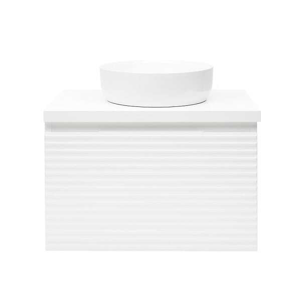 NATUREL - Meuble de salle de bain sous lavabo Naturel Savona 78x43x44,8 cm blanc brillant (SAVONA80BID) - large