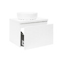 NATUREL - Meuble de salle de bain sous lavabo Naturel Savona 58x43x44,8 cm blanc brillant (SAVONA60BID) - vignette
