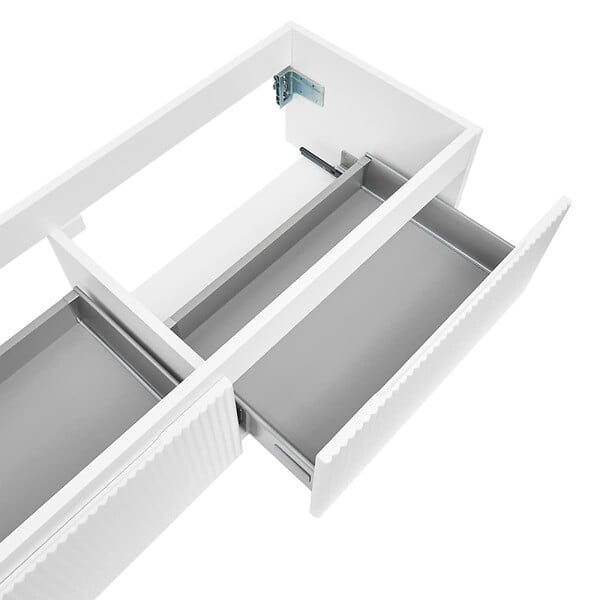 SWISS AQUA TECHNOLOGIES - Swiss Aqua Technologies Meuble de salle de bain avec comptoir en pierre artificielle SAT Evolution 118x30x44,8 cm blanc mat (SATEVO120WMTK) - large
