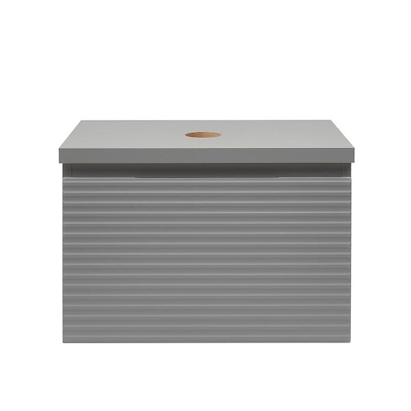 NATUREL - Naturel Meuble de salle de bain sous lavabo Naturel Savona 78x43x44,8 cm gris mat (SAVONA80GMD) - large