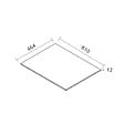 CERAMIA - Ceramia Set complet 60 cm : plan vasque blanc mat + meuble assemblé certifié FSC, gris perle (CERAMIA-4LG60-S) - vignette