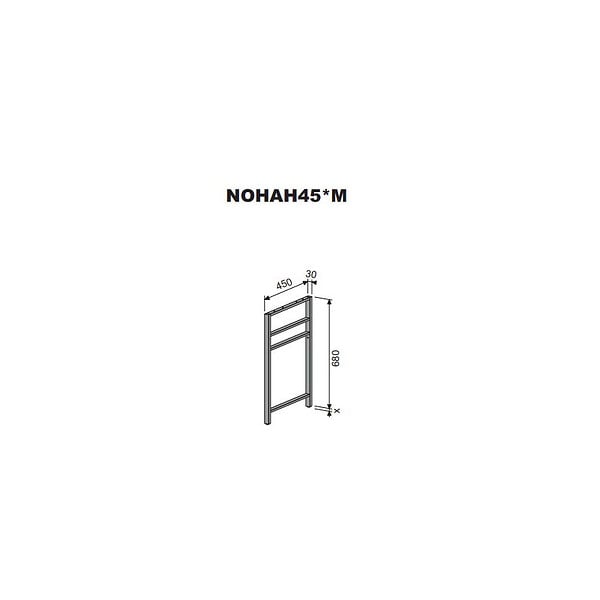 NATUREL - Naturel Accessoires pied sous plaque Naturel Dolce 45x68x3 cm noir mat NOHAH45CM - large