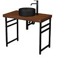 NATUREL - Naturel Accessoires pied sous plaque Naturel Dolce 45x68x3 cm noir mat NOHAH45CM - vignette