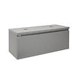 NATUREL - Naturel Meuble sous lavabo strié pour salle de bain Naturel Savona 118x43x44,8 cm gris mat (SAVONA120GMD) - vignette