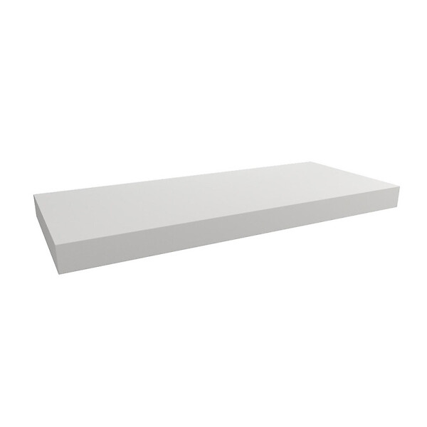 EGGER - Egger Set Naturel plan vasque 120x8x50 cm + 2 fixations porte serviette 45 cm, blanc mat (DO12050BM-FIX3) - large