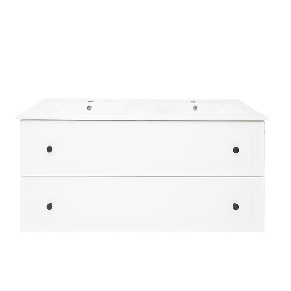 NATUREL - Naturel Meuble de salle de bain avec lavabo Naturel Forli 120x45x46 cm blanc (FORLI120BIU) - large