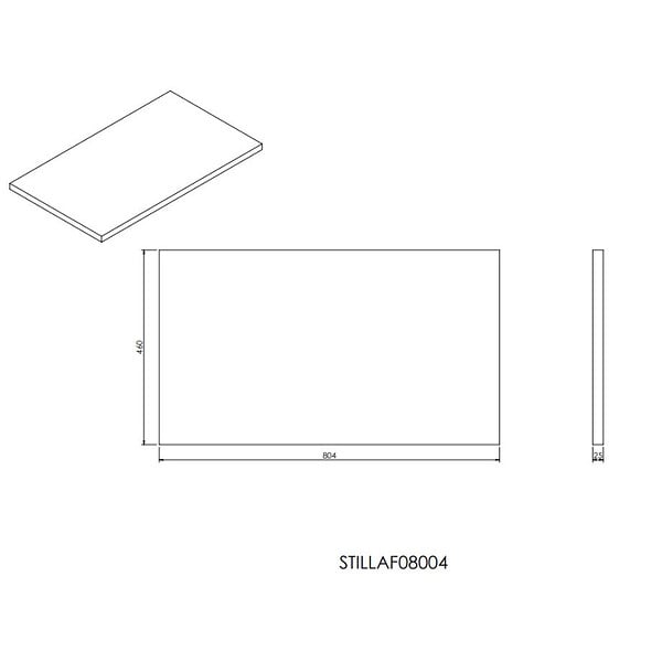 NATUREL - Plan Naturel Stilla 80x2,5x46 cm blanc (STILLAF08004) - large