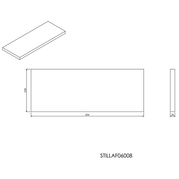 NATUREL - Plan Naturel Stilla 60x2,5x23 cm marron (STILLAF06008) - large