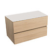 NATUREL - Naturel Verona Meuble bois clair avec deux tiroirs 85x52x50cm (VERONA86SDBU) - vignette