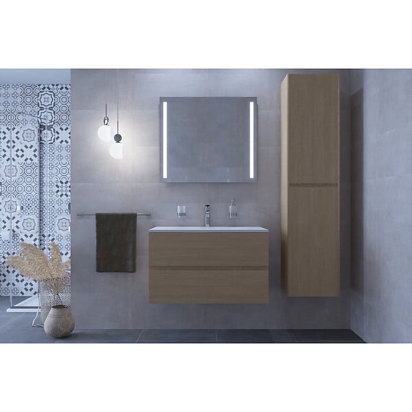 NATUREL - Naturel Verona Meuble bois clair avec deux tiroirs 85x52x50cm (VERONA86SDBU) - large
