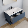 CERAMIA - Ceramia meuble de salle de bain 80 cm, certifié FSC, bleu foncé (CERAMIA-1DB80) - vignette