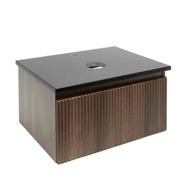 SWISS AQUA TECHNOLOGIES - Swiss Aqua Technologies Meuble de salle de bain avec comptoir en granit SAT Evolution 58x30x44,8 cm noyer mat (SATEVO60NAZ) - large