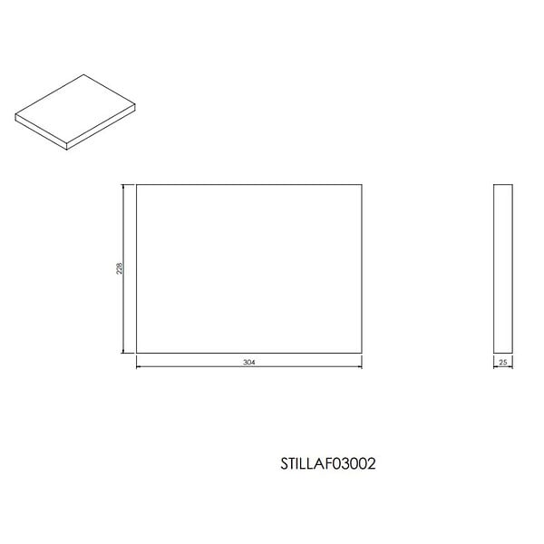 NATUREL - Plan Naturel Stilla 30x2,5x23 cm marron (STILLAF03002) - large