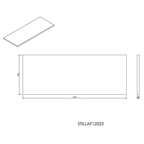 NATUREL - Plan Naturel Stilla 120x2,5x46 cm blanc (STILLAF12023) - large