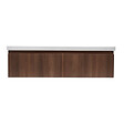 SWISS AQUA TECHNOLOGIES - Evolution 118x30x44,8 cm meuble sous vasque suspendu, noyer Aida mat (SATEVO120NA) - vignette