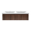 SWISS AQUA TECHNOLOGIES - Evolution 118x30x44,8 cm meuble sous vasque suspendu, noyer Aida mat (SATEVO120NA) - vignette