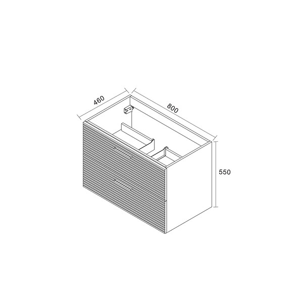 CERAMIA - Ceramia Set 80 cm : plan vasque blanc mat + meuble assemblé certifié FSC, gris perle (CERAMIA-4LG80-S) - large