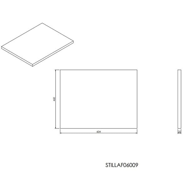 NATUREL - Naturel Plan Naturel Stilla 60x2,5x46 cm noir (STILLAF06009) - large