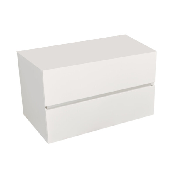 NATUREL - Naturel Verona Meuble blanc mat 65x52x50cm + deux tiroirs (VERONA66BMBU) - large