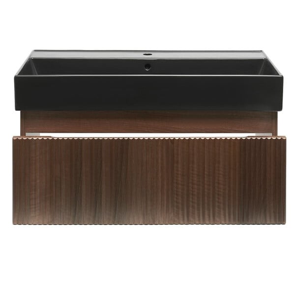 SWISS AQUA TECHNOLOGIES - Swiss Aqua Technologies Meuble de salle de bain avec lavabo SAT Evolution 98x30x44,8 cm noyer mat (SATEVO100NAU2B) - large