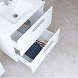 VITRA - Vitra  Mia ensemble meuble préassemblé 59x61x39,5 cm avec miroir, lavabo et éclairage LED, Blanc brillant (MIASET60B) - vignette