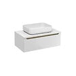 NATUREL - Naturel Meuble de salle de bain sous lavabo Naturel Stilla 80x30x45 cm blanc (STILLAD08005DBI) - vignette