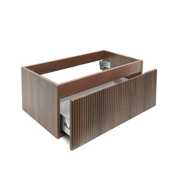SWISS AQUA TECHNOLOGIES - Swiss Aqua Technologies Meuble de salle de bain avec lavabo SAT Evolution 78x30x44,8 cm noyer mat (SATEVO80NAU2B) - large